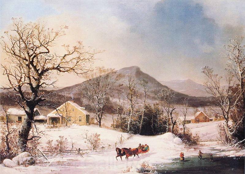 George Henry Durrie Winter in the Country Germany oil painting art